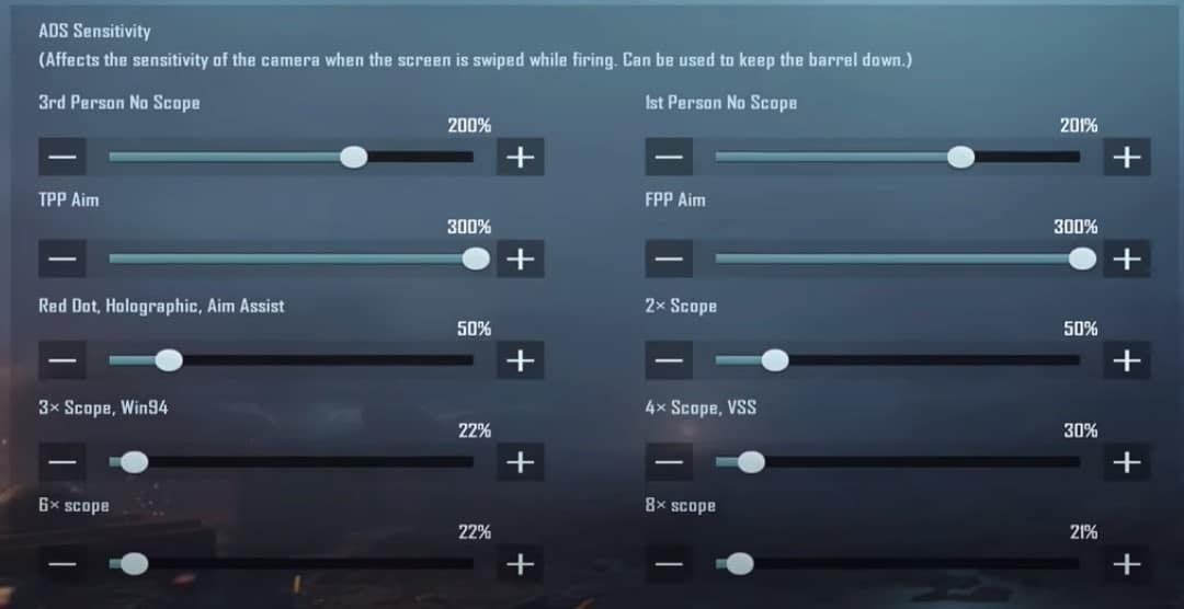 pubg sensitivity for ipad 2021